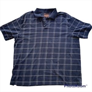 Oak Hill Polo Shirt Mens Size 4XL Navy Short Sleeve Cotton Blend Dry Action